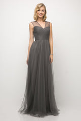 Layered Tulle A-Line Bridesmaid Dress 01 By Cinderella Divine -ET320