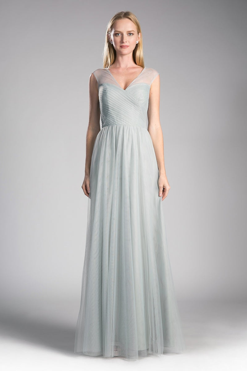 Layered Tulle A-Line Bridesmaid Dress 01 By Cinderella Divine -ET320