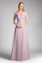 Layered Tulle A-Line Bridesmaid Dress 01 By Cinderella Divine -ET320