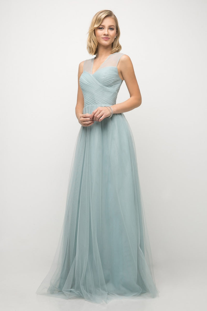 Layered Tulle A-Line Bridesmaid Dress 01 By Cinderella Divine -ET320