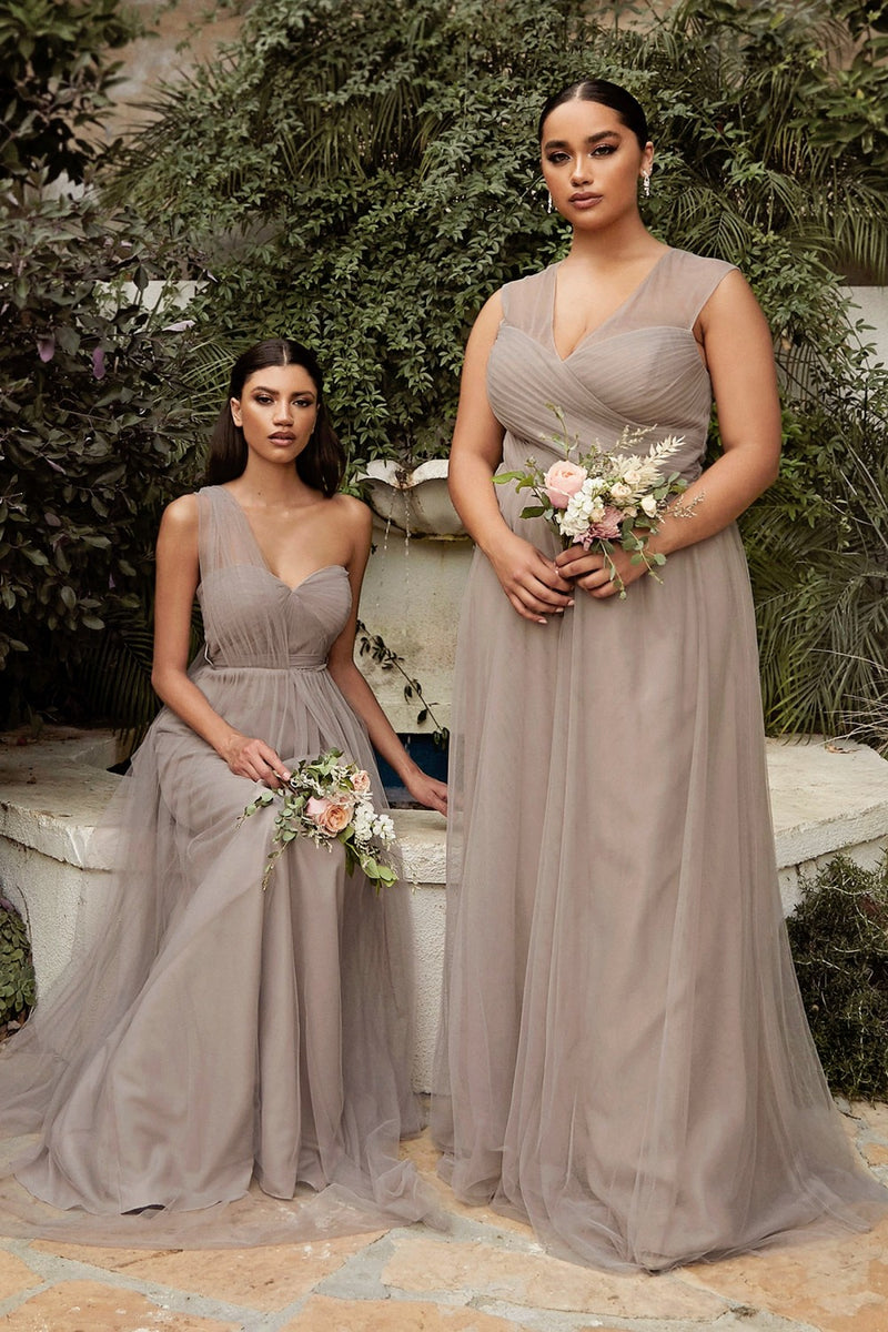 Layered Tulle A-Line Bridesmaid Dress 01 By Cinderella Divine -ET320