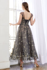 MyFashion.com - BEADED SWAN LAKE EMBROIDERED AND BEADED GOWN(A0981) - Andrea&Leo promdress eveningdress fashion partydress weddingdress 
 gown homecoming promgown weddinggown 