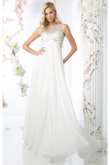 MyFashion.com - Beaded Bodice Chiffon Sheath Dress (J741) - Cinderella Divine promdress eveningdress fashion partydress weddingdress 
 gown homecoming promgown weddinggown 