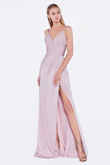 MyFashion.com - Fitted dress with gathered waist and leg slit.(KC1850) - Cinderella Divine promdress eveningdress fashion partydress weddingdress 
 gown homecoming promgown weddinggown 