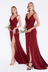 MyFashion.com - Fitted dress with gathered waist and leg slit.(KC1850) - Cinderella Divine promdress eveningdress fashion partydress weddingdress 
 gown homecoming promgown weddinggown 