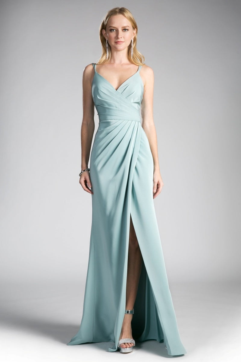 MyFashion.com - Fitted dress with gathered waist and leg slit.(KC1850) - Cinderella Divine promdress eveningdress fashion partydress weddingdress 
 gown homecoming promgown weddinggown 