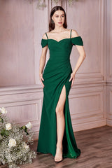 Crepe Gathered Off The Shoulder Dress By Cinderella Divine -KV1057C