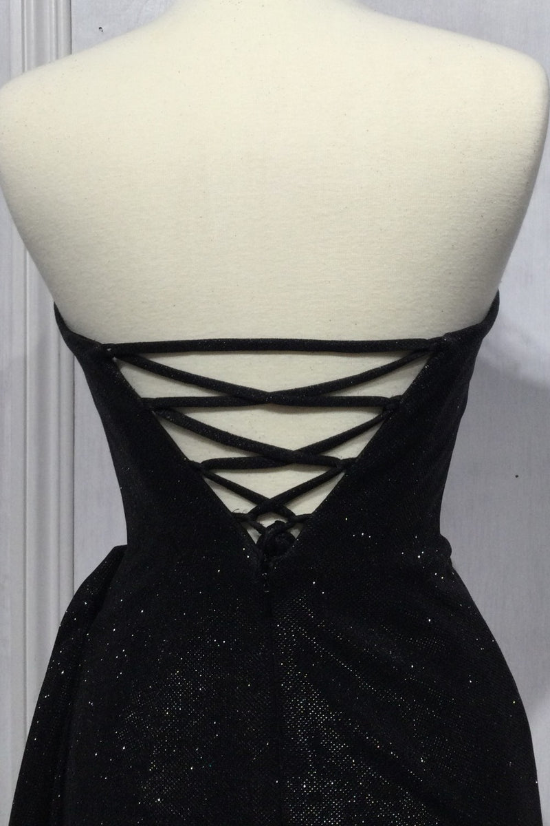 Metallic Strapless Gown With Gloves By Cinderella Divine -KV1091