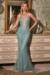 Glitter Corset Mermaid Dress By Cinderella Divine -OC007