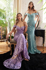 Embellished Mermaid Dress By Cinderella Divine -OC014