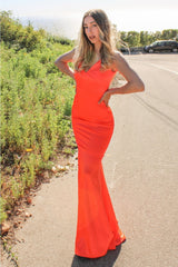 Neon Fitted Satin Dress By Cinderella Divine -SE016
