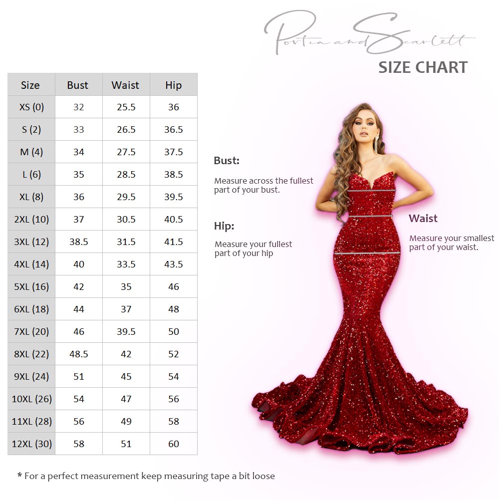 Open Back Paillette V-Neck Sequin Gown By Portia and Scarlett -PS21287