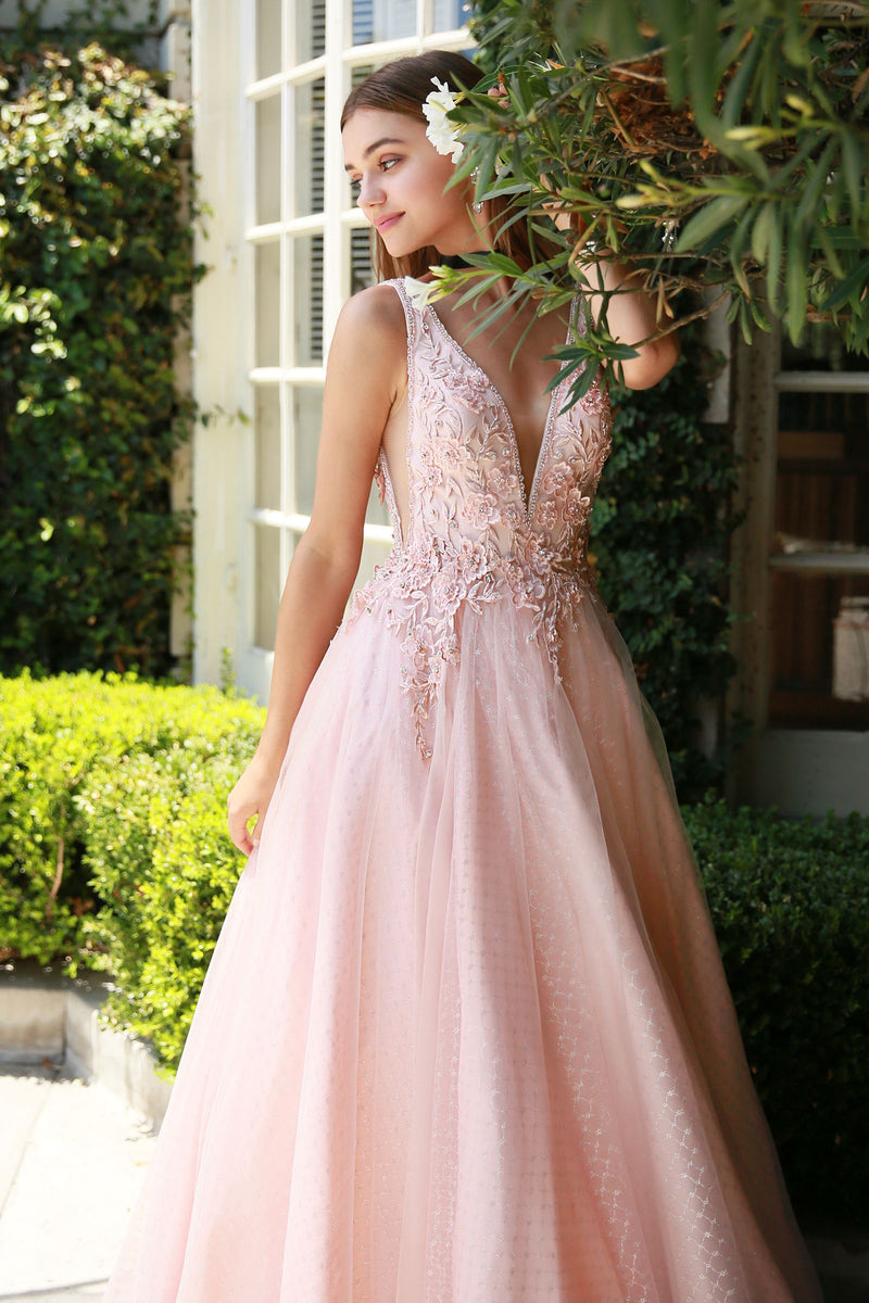 MyFashion.com - LACE AND GLITTER V-NECKLINE BALLGOWN(A0696) - Andrea&Leo promdress eveningdress fashion partydress weddingdress 
 gown homecoming promgown weddinggown 