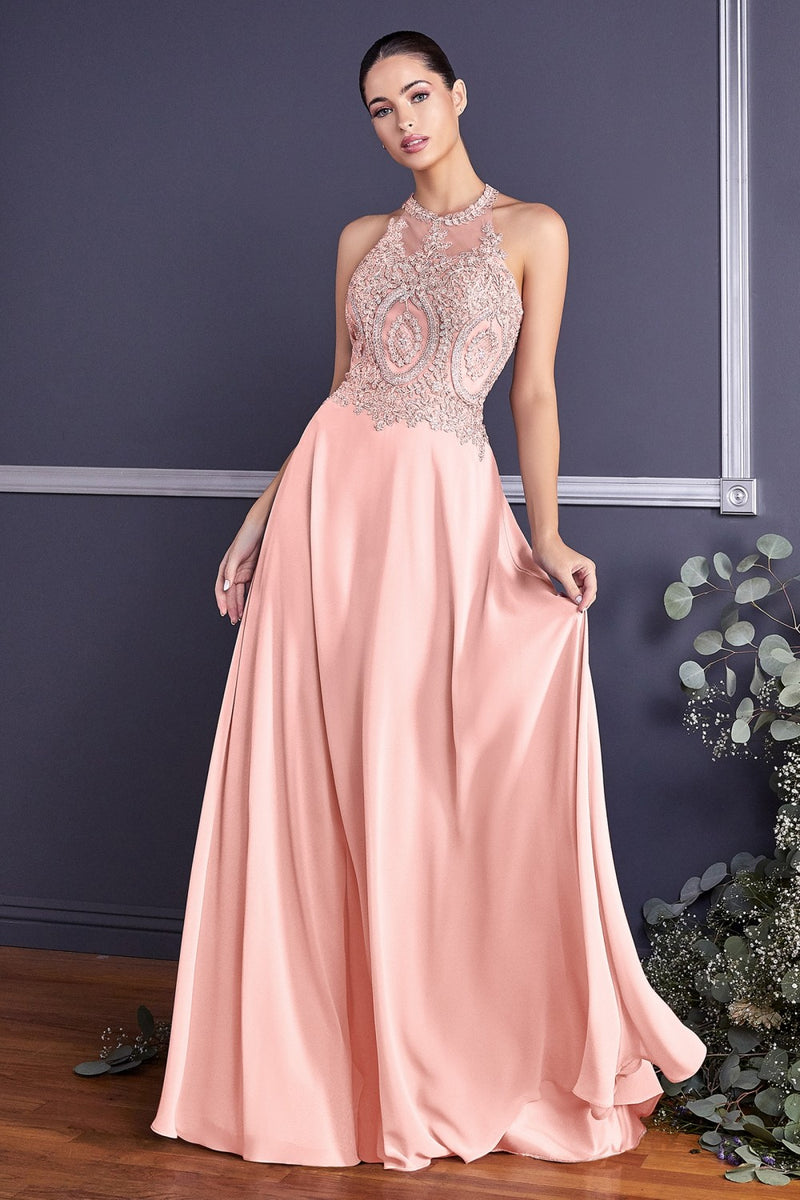 A-Line Chiffon Dress By Cinderella Divine -UJ0120