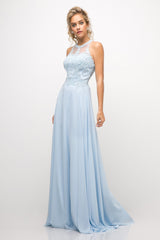 A-Line Chiffon Dress By Cinderella Divine -UJ0120