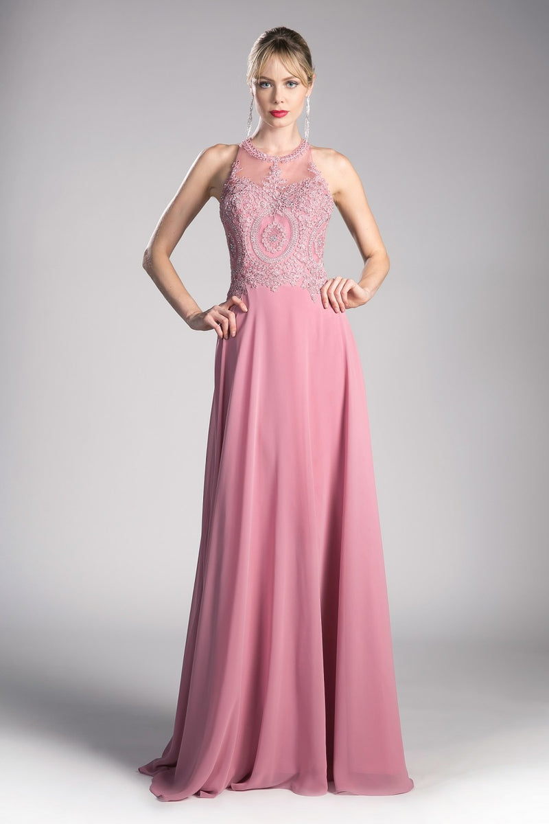 A-Line Chiffon Dress By Cinderella Divine -UJ0120
