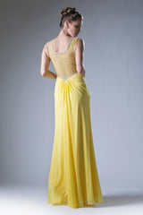 Beaded Chiffon Sheath Dress By Cinderella Divine -XP13